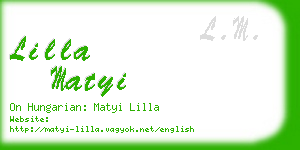 lilla matyi business card